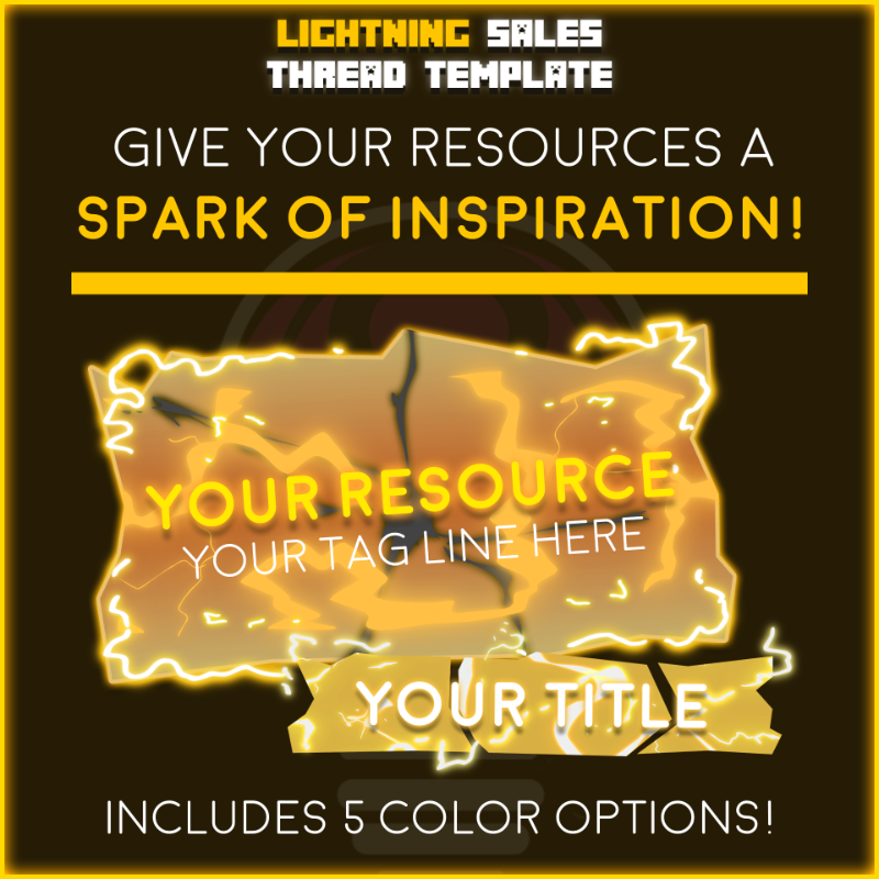 Lightning Resource Page Theme Template | Minecraft Store & Listing Graphics
