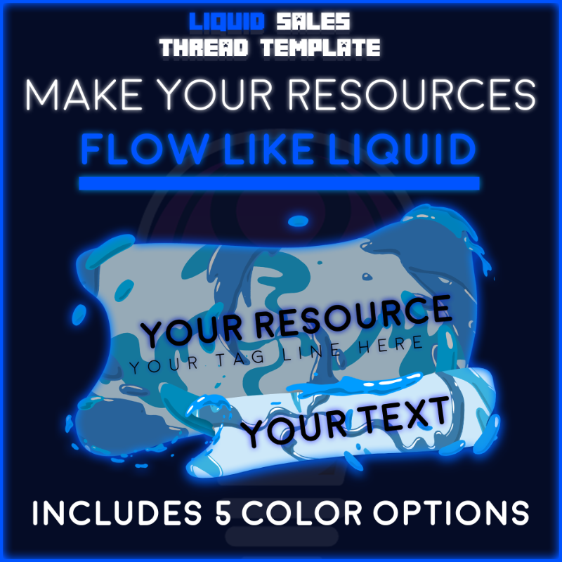 Water Resource Page Theme Template | Minecraft Store & Listing Graphics