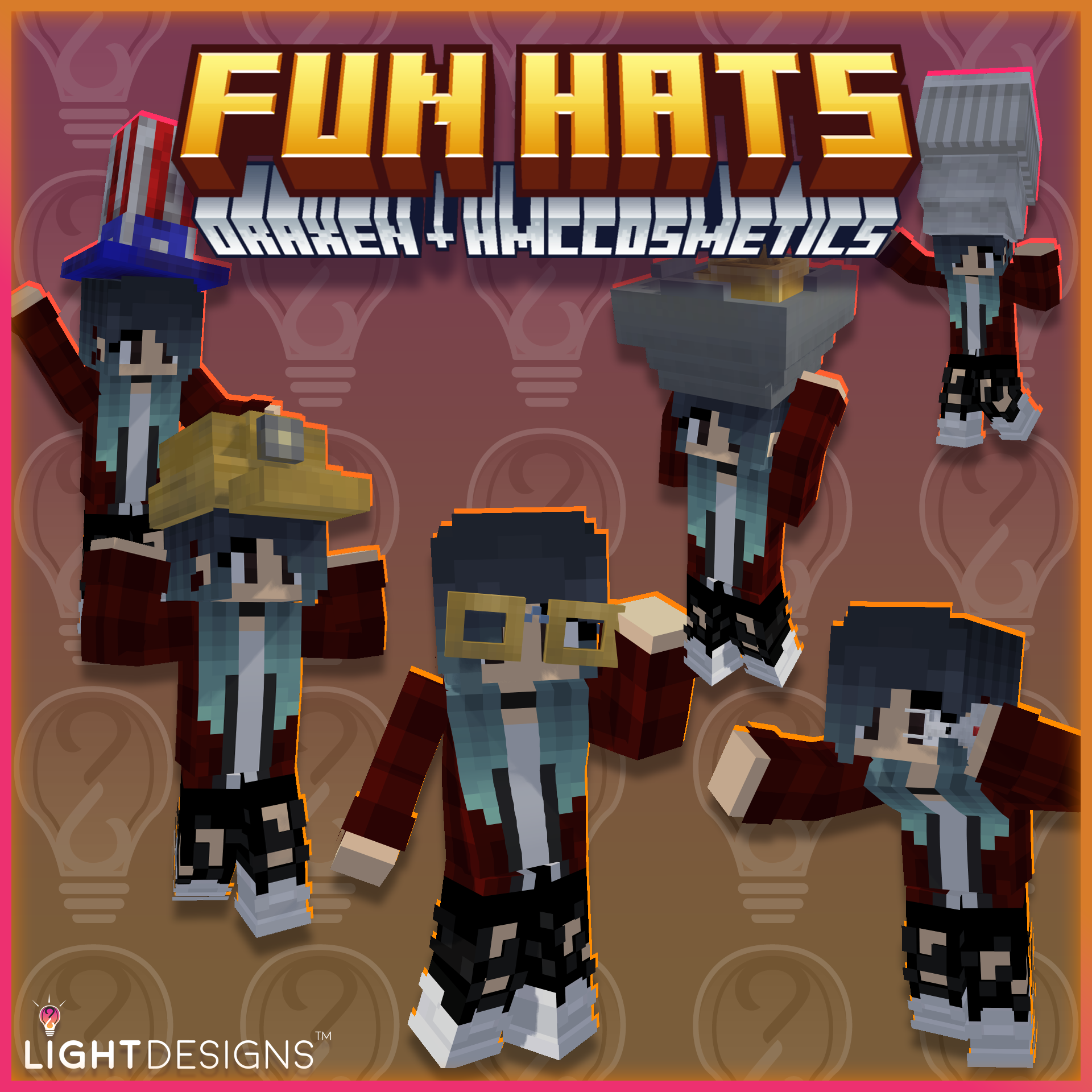 6 Fun Hats - Minecraft Cosmetic Models